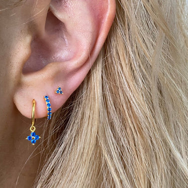 Everyday Ear Party Sapphire/Gold - Smoothie London - Sterling Silver
