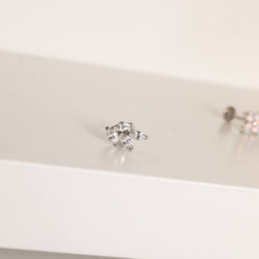 Falling Leaf Flatback Silver - Smoothie London - Titanium