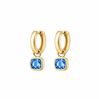 Geo Hoops Sapphire Gold