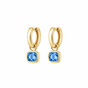 Geo Hoops Sapphire Gold