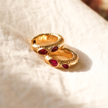 Marlowe Hoops Ruby/Gold