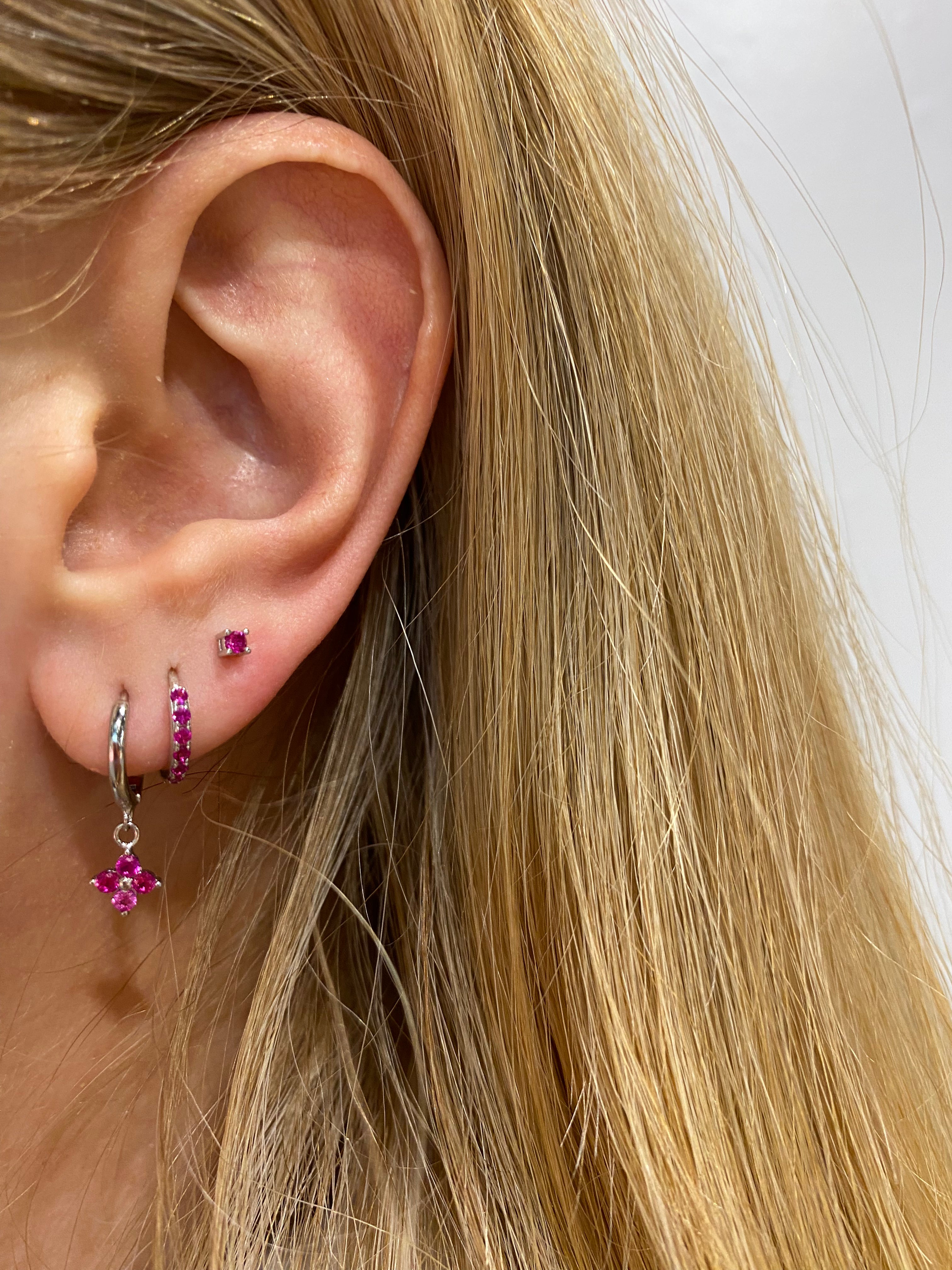 Everyday Ear Party Raspberry/silver