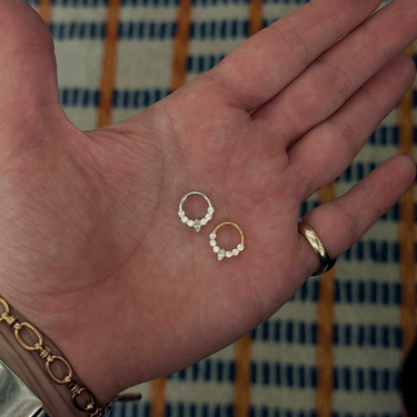 Afterparty daith clicker Silver - Smoothie London - PureTone Titanium Silver