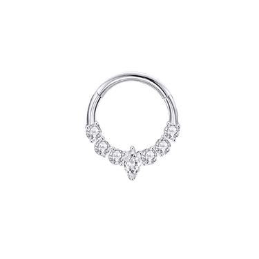 Afterparty daith clicker Silver - Smoothie London - PureTone Titanium Silver