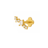 Aurora Flatback Stud - Smoothie London - Gold - plated Titanium