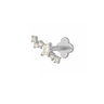 Aurora Flatback Stud Silver - Smoothie London - Titanium