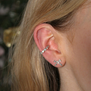 Bow studs silver - Smoothie London - Sterling Silver