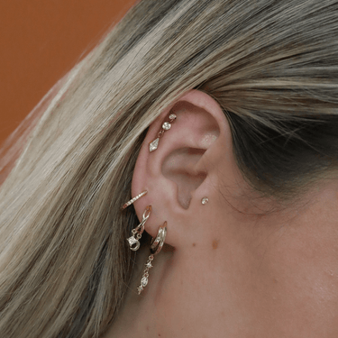 Cascade Flatback Gold - Smoothie London - Gold - plated Titanium