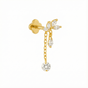 Chain drop leaf flatback gold
