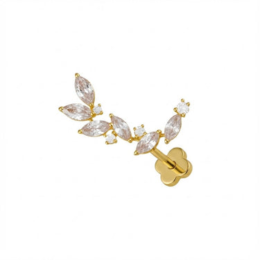 Climbing ivy flatback gold - Smoothie London - Gold - plated Titanium