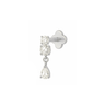 Dangle flatback stud silver - Smoothie London - Titanium