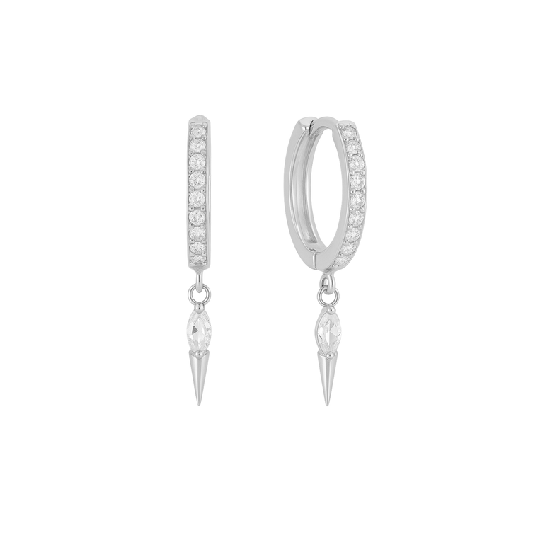 Heart Huggies Sterling Silver main image 1