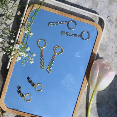 Droplet huggies gold - Smoothie London - Sterling Silver