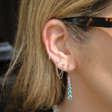 Droplet huggies silver - Smoothie London - Sterling Silver