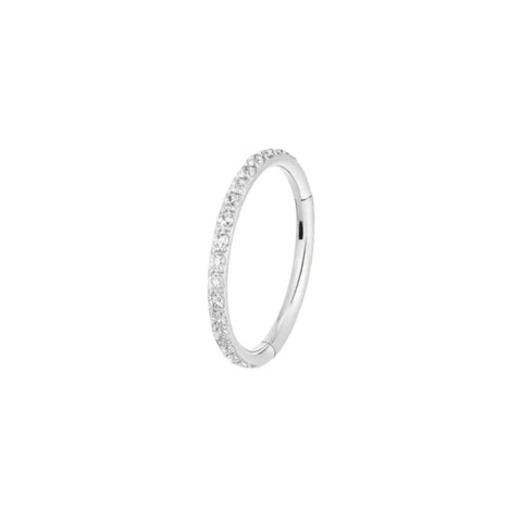 Eternity Pavé Clicker Silver