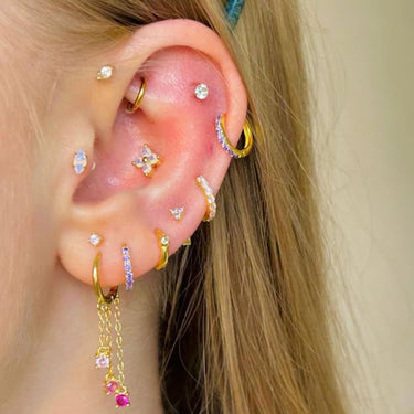 Everyday Ear Party Lilac/Gold - Smoothie London - Sterling Silver