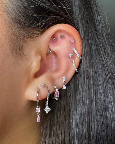 Everyday Ear Party White/Silver - Smoothie London - Sterling Silver