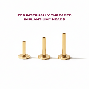 Flatback Stud Replacement Post - Smoothie London - Titanium