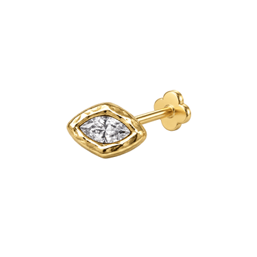 Flicker Flatback Clear/Gold - Smoothie London - Gold-plated Titanium