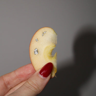 Floating Marquise Flatback Silver - Smoothie London - Titanium