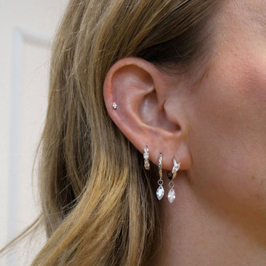 Floating Marquise Flatback Silver - Smoothie London - Titanium