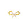 Forget - Me - Not cuff gold - Smoothie London - 18k Gold - plated Sterling Silver