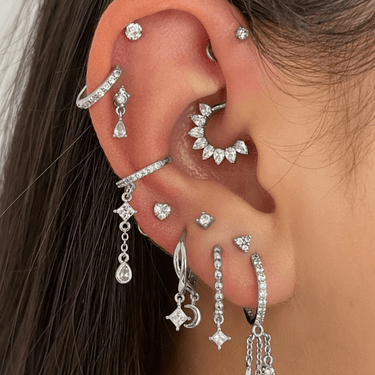 Gaia Huggies Silver - Smoothie London - Sterling Silver