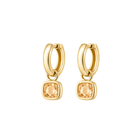 Geo Hoops Champagne Gold