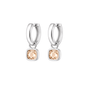 Geo Hoops Champagne Silver
