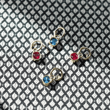 Geo Hoops Ruby Gold - Smoothie London - PureTone™ Waterproof Gold
