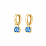 Geo Hoops Sapphire Gold - Smoothie London - PureTone™ Waterproof Gold
