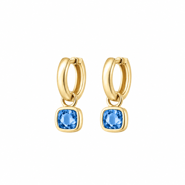 Geo Hoops Sapphire Gold - Smoothie London - PureTone™ Waterproof Gold