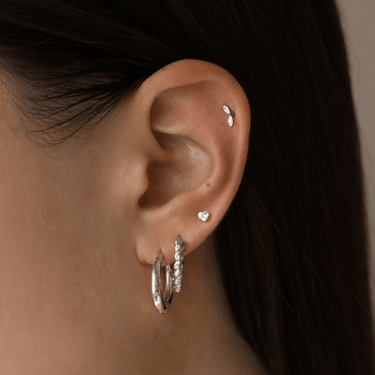 Gilded leaf flatback Silver - Smoothie London - Titanium