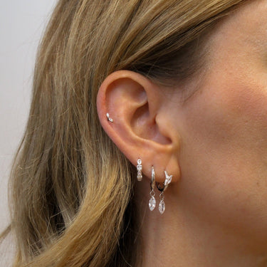 Gilded leaf flatback Silver - Smoothie London - Titanium