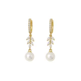 Heirloom Pearl huggies gold - Smoothie London - 18k Gold - plated Sterling Silver