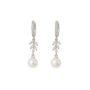 Heirloom Pearl Huggies Silver - Smoothie London - Sterling Silver