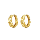 Heirloom Wave Hoops Gold