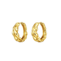 Heirloom Wave Hoops Gold