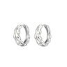 Heirloom Wave Hoops Silver - Smoothie London - PureTone™ Waterproof Silver