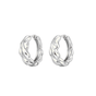 Heirloom Wave Hoops Silver