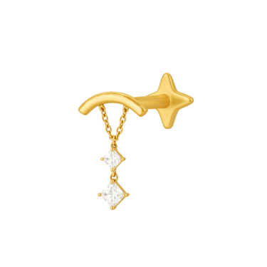 Hera Hidden helix Gold - Smoothie London - Gold - plated Titanium