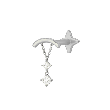 Hera Hidden helix Silver - Smoothie London - Gold - plated Titanium