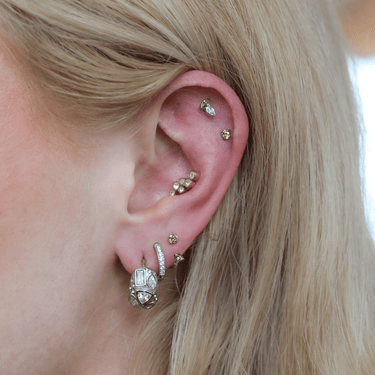Kaleidescope Hoops Silver - Smoothie London - PureTone™ Waterproof Silver