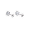 Large Zircon Flatback Pair Silver - Smoothie London - Titanium