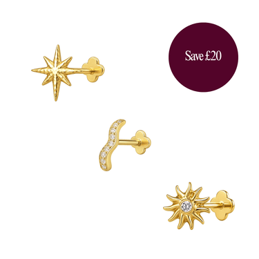 Lost Treasure Flatback Bundle Gold - Smoothie London - Gold - plated Titanium