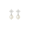 Lucky charm pearl studs silver - Smoothie London - Sterling Silver