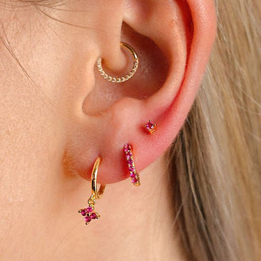 Lucky Charm Raspberry/Gold - Smoothie London - Sterling Silver