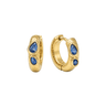 Marlowe Hoops Sapphire/Gold - Smoothie London - PureTone™ Waterproof Gold