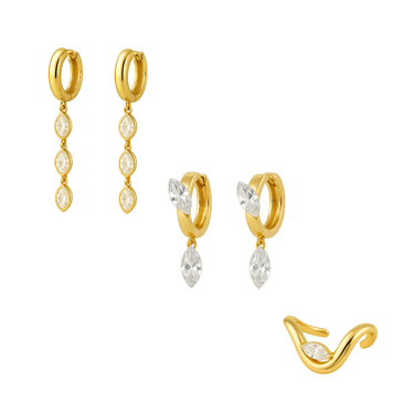 Marquise Bundle Gold - Smoothie London - 18k Gold - plated Sterling Silver