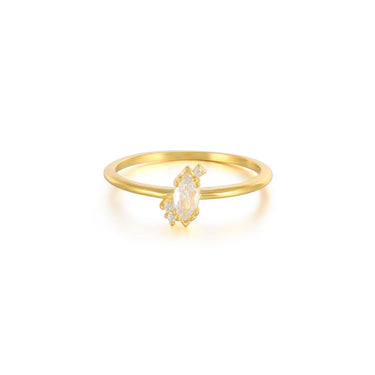 Marquise crystal stacking ring - Smoothie London - Sterling Silver